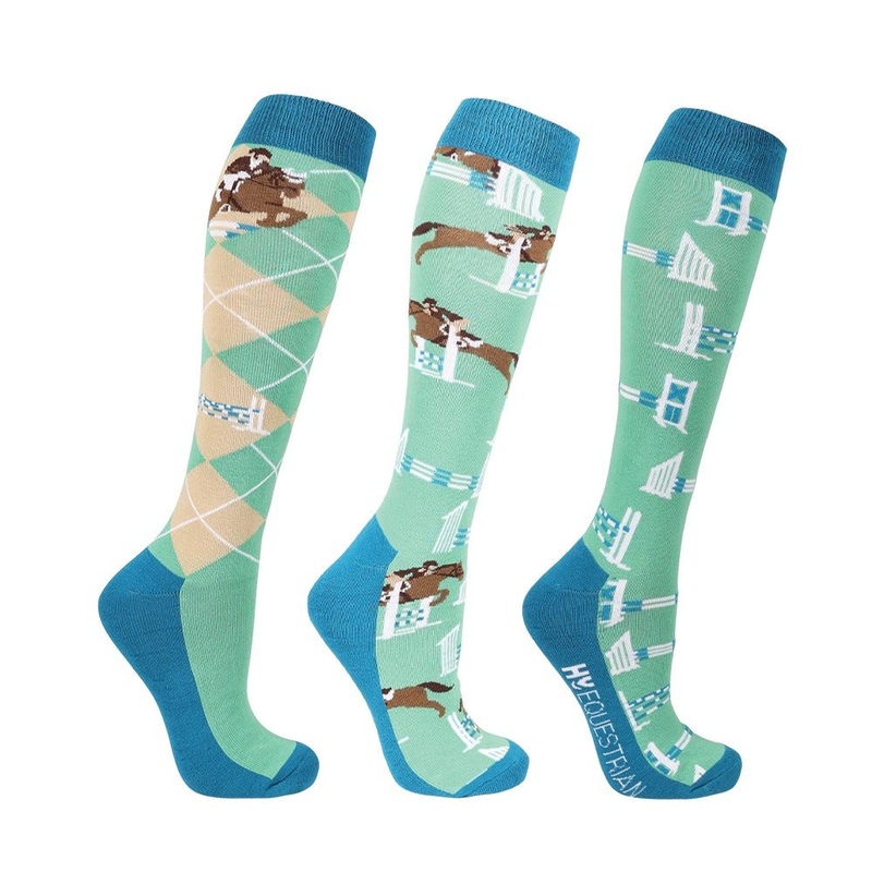 Hy Equestrian Show Jumping Socks Pack of 3