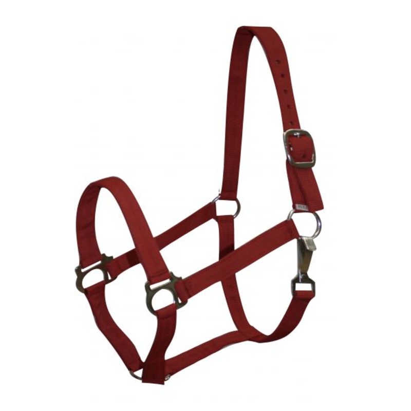 #628X: Double Ply Horse size turnout nylon halter with snap