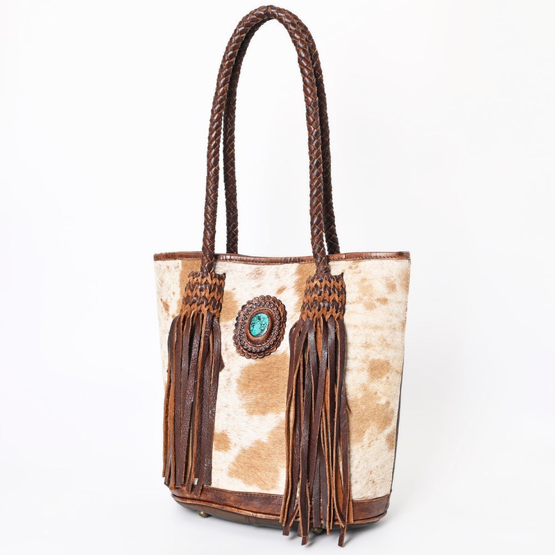 American Darling Tote Hair on Genuine Leather Western Women Bag | Handbag Purse for Cute
