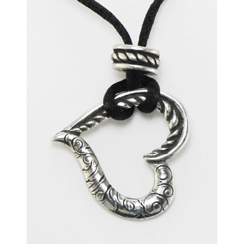 Barbary Heart On Cord Necklace