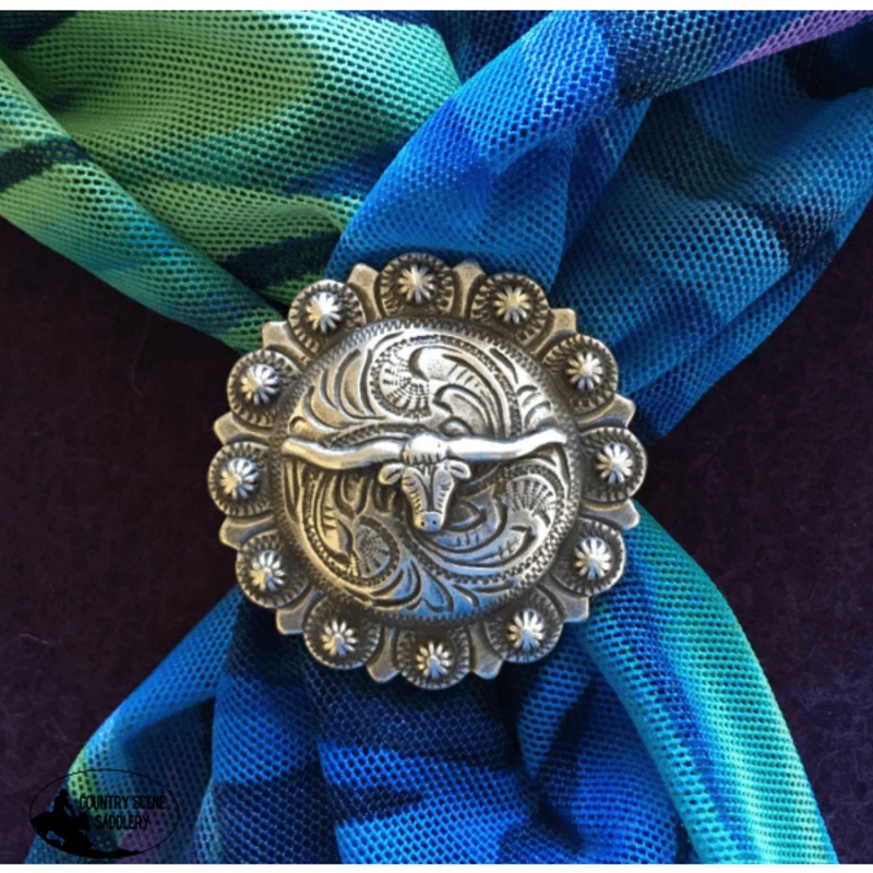 A8084 – Western Style Longhorn Scarf Slide