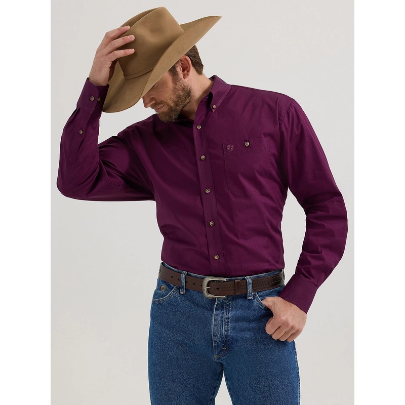 George Strait Shirt by Wrangler ~ Plum