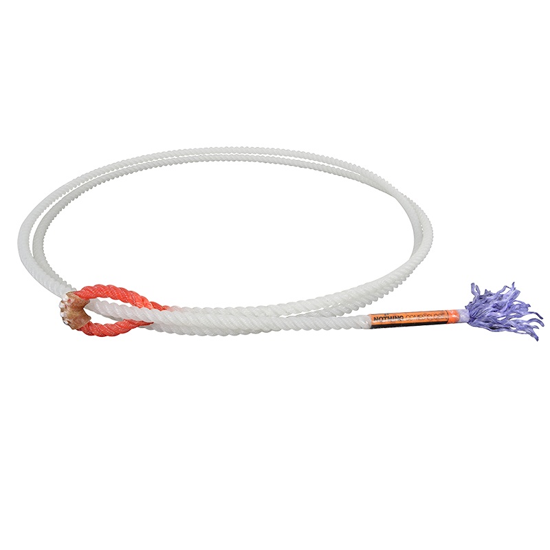 White Rattler Racer Calf Piggin String- Red Eye 3/16″