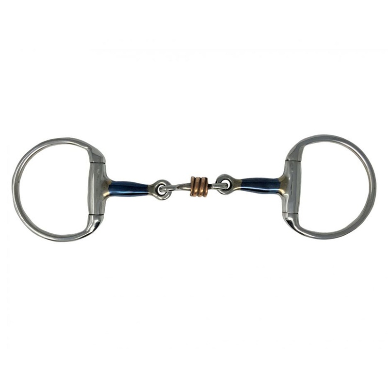 Showman Eggbutt style bit with 3 ring cheeks