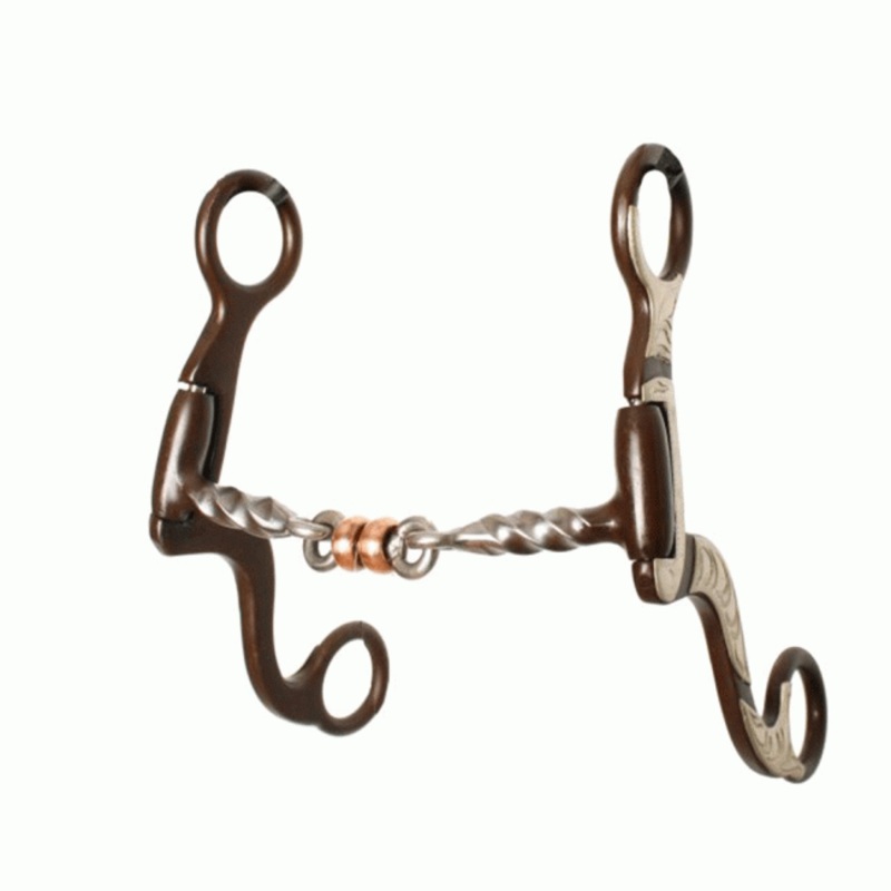 Brown Steel Twisted Mouth W/Copper Roller