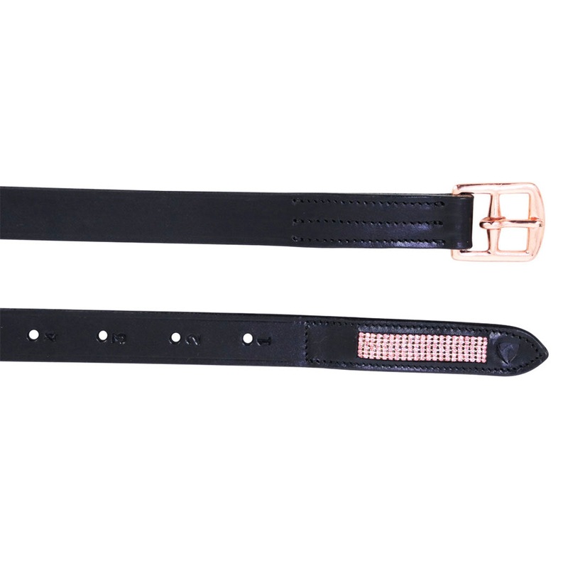 Hy Equestrian Rosciano Rose Gold Detail Stirrup Leathers