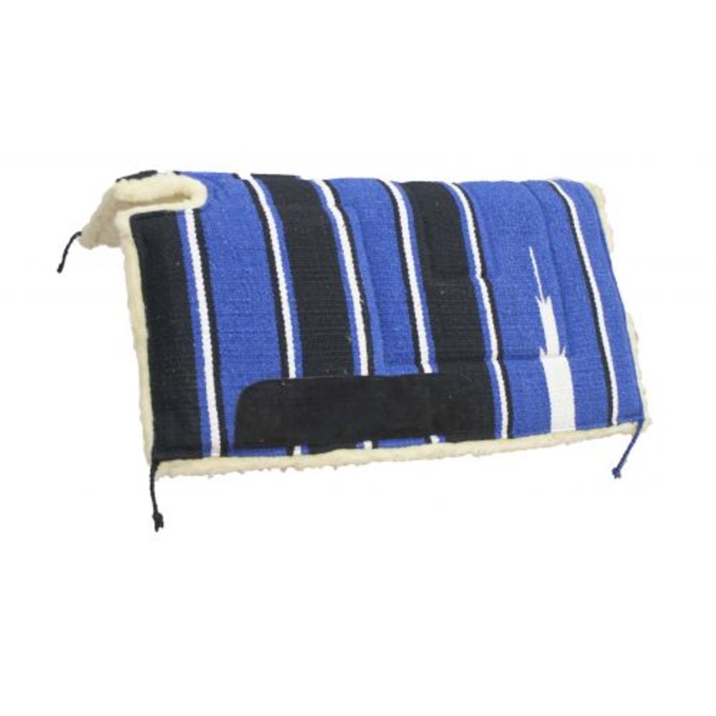 #6133: Showman 30″ x 30″ Navajo built up cut back pad with Kodel fleece bottom and suede wear leat