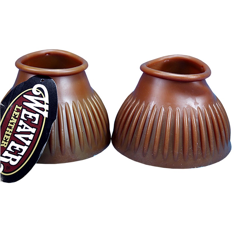 Weaver X-Large Natural Gum Rubber Horse Leg Bell Boots Western Tack