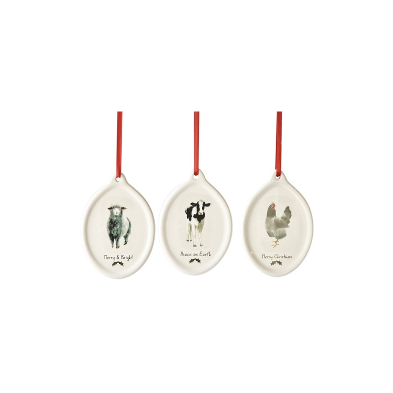 Farm Animals Disk Ornaments