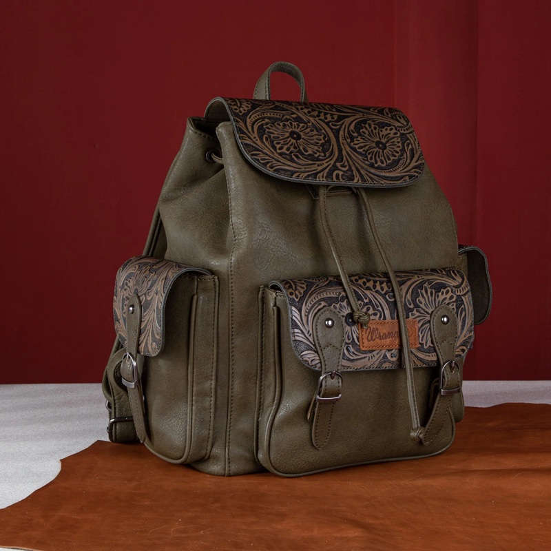 Wrangler Vintage Floral Backpack ~ Green