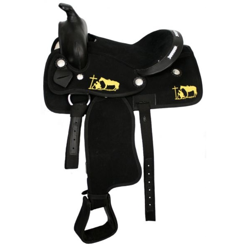 #649812: 12″ nlyon cordura pony saddle with suede leather seat