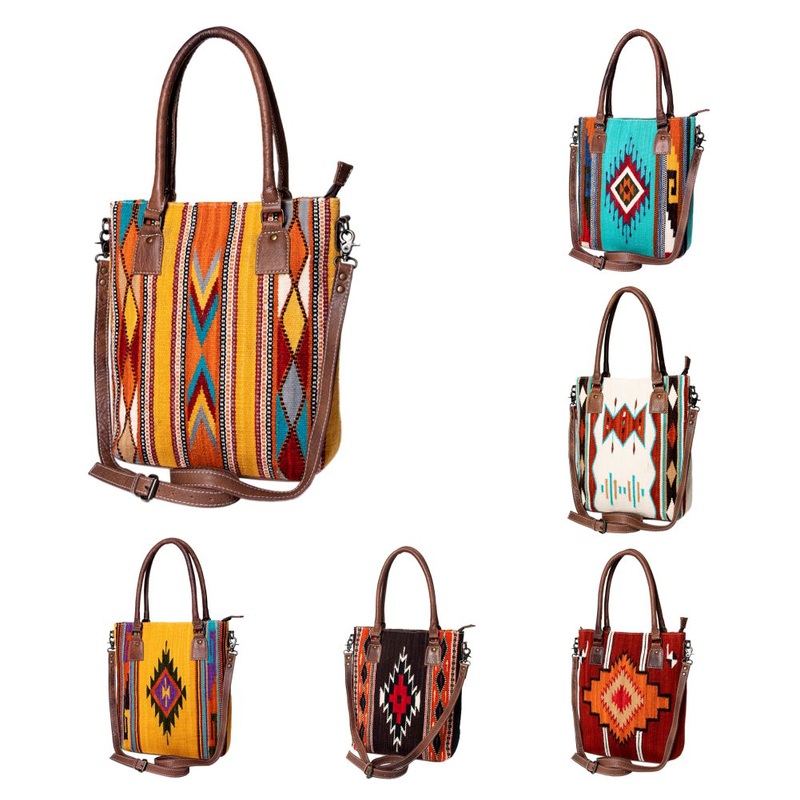 American Darling ADBG1003A Tote Saddle Blanket Genuine Leather women bag western handbag purse