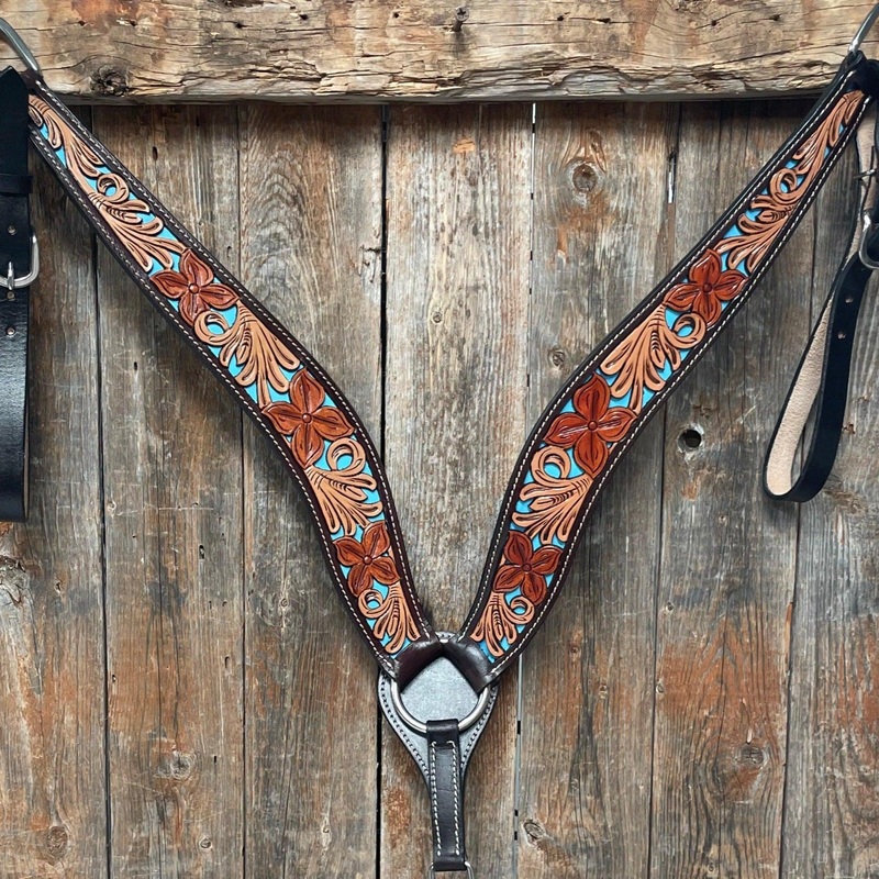 Dark Oil Blue Inlay Breastcollar #FK105