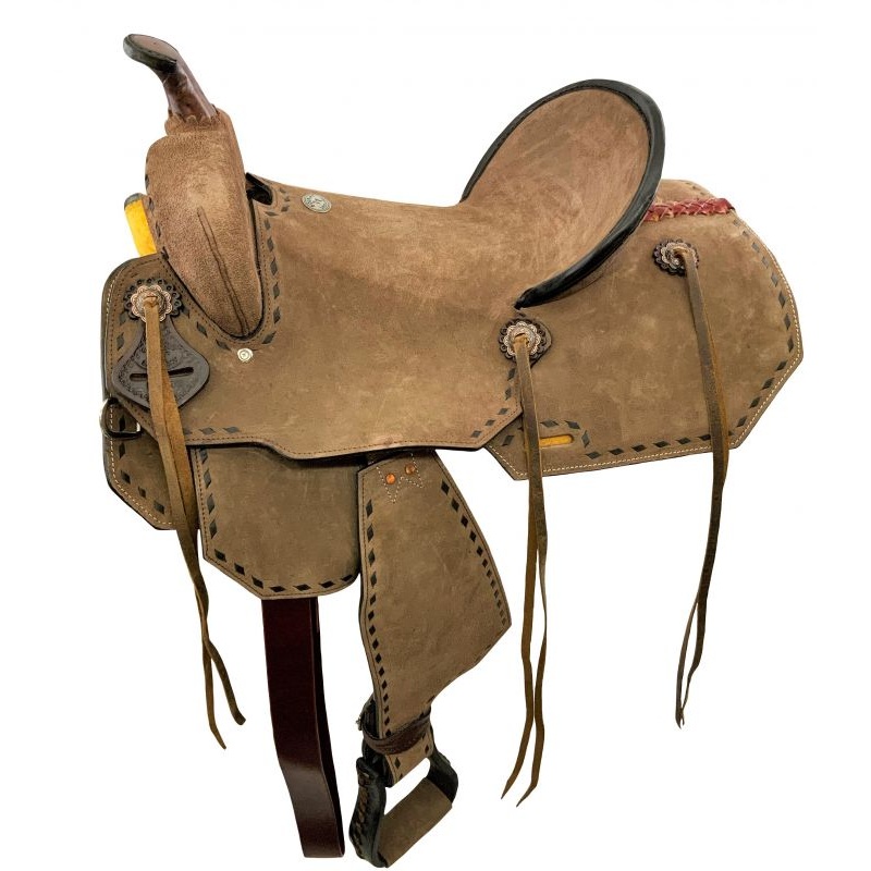 17″ Chocolate Roughout Barrel Saddle-FREE SHIPPING