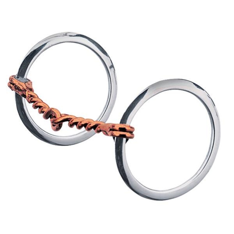 Weaver All Purpose Ring Snaffle Bit, 5″ Single Twisted Copper Wire Mouth
