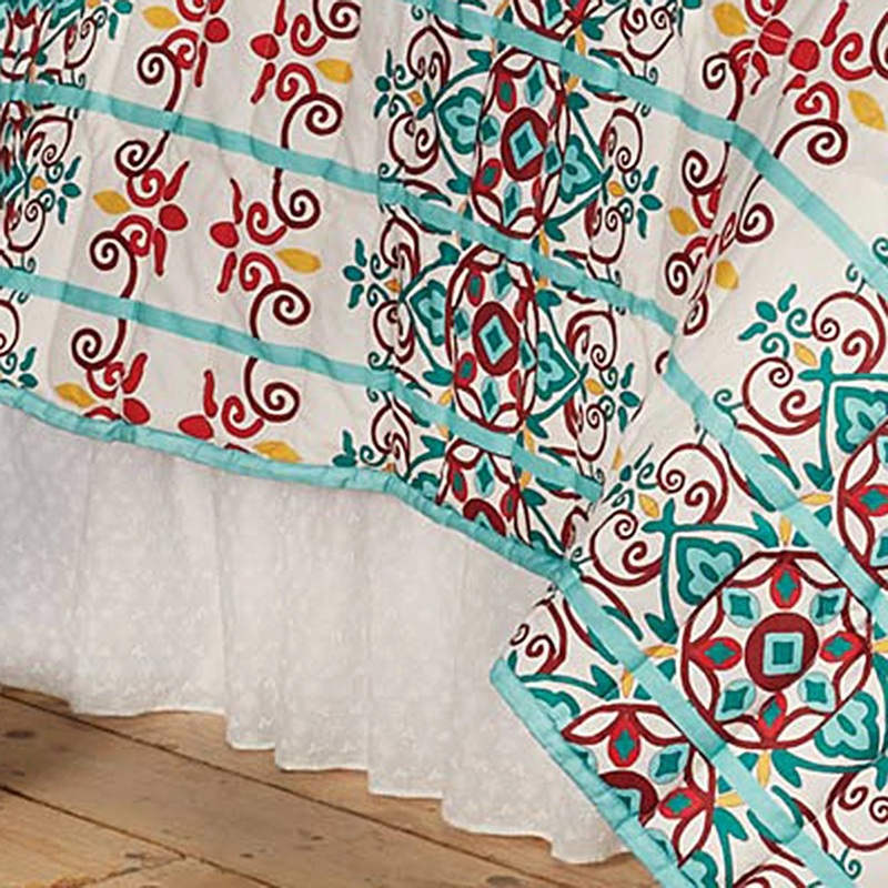 White Eyelet Bed Skirt-FREE SHIPPING