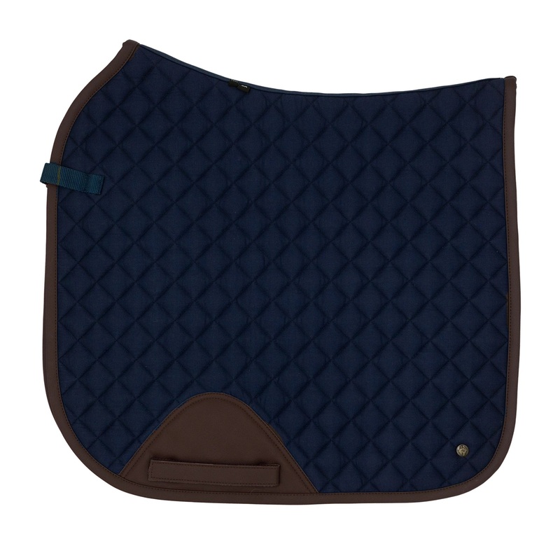 Sixteen Cypress Dressage Pad, Navy & Hickory