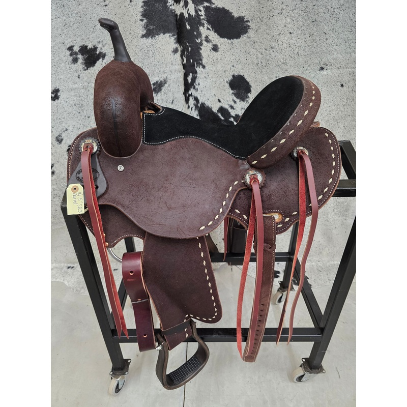 15″ SRS Black Seat Barrel Saddle