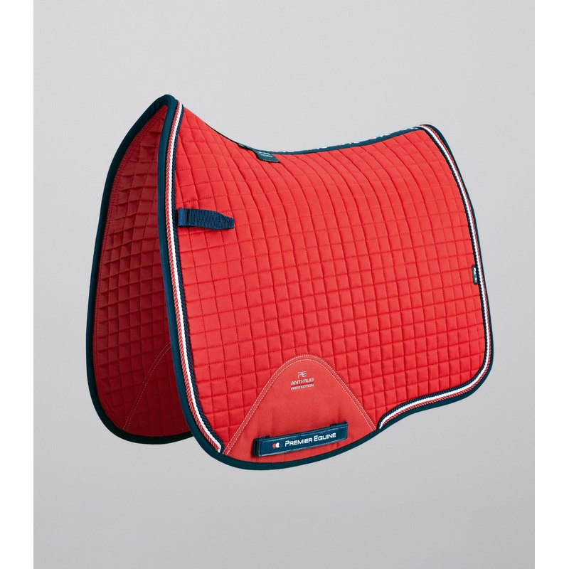 Close Contact European Cotton Saddle Pad – Dressage Square Red