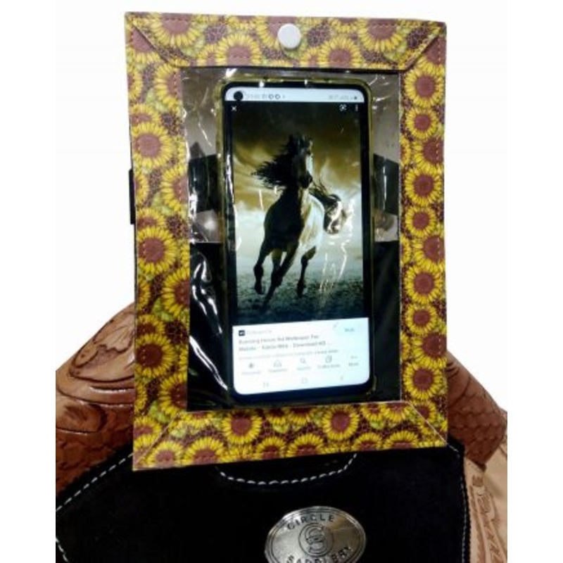 #177241: Showman  Smart Phone Sunflower Print Case for Saddle
