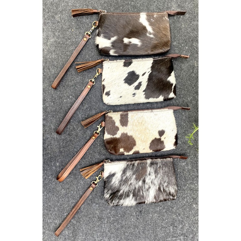 Klassy Cowgirl  Hair on Cowhide Clutch Wristlet