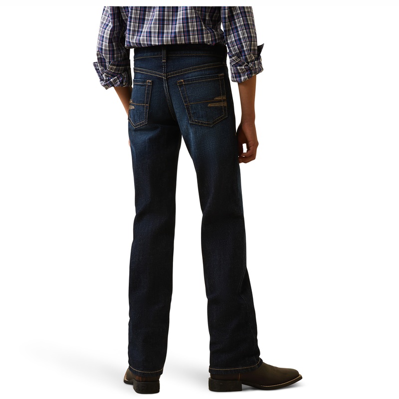10043179 Ariat Boys’ B5 Trevor Straight Leg Jean – Mineral Blue