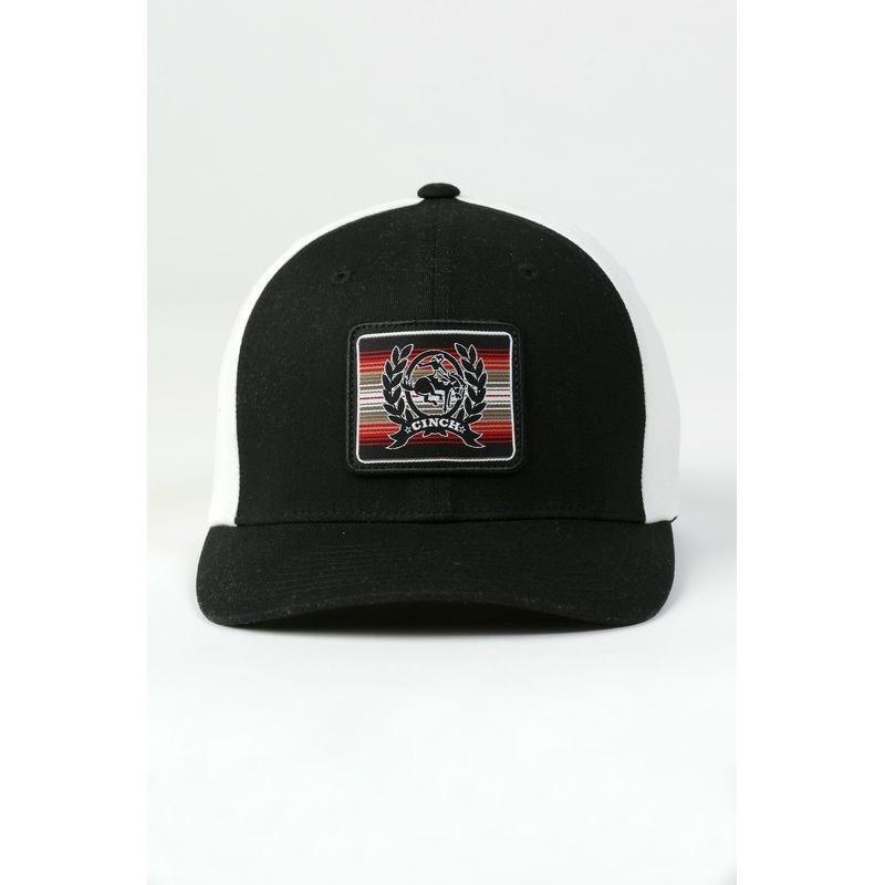 Cinch Black and White Patch Cap Flexfit