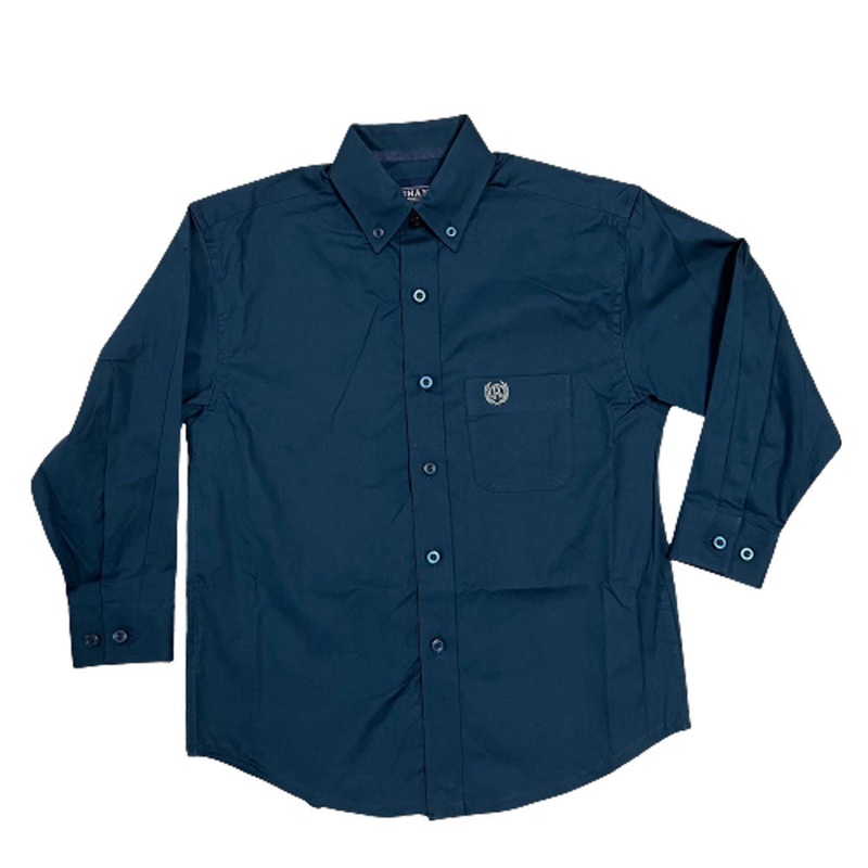 PSBSODR07S-N Panhandle Select Boy’s Long Sleeve Western Shirt- Navy
