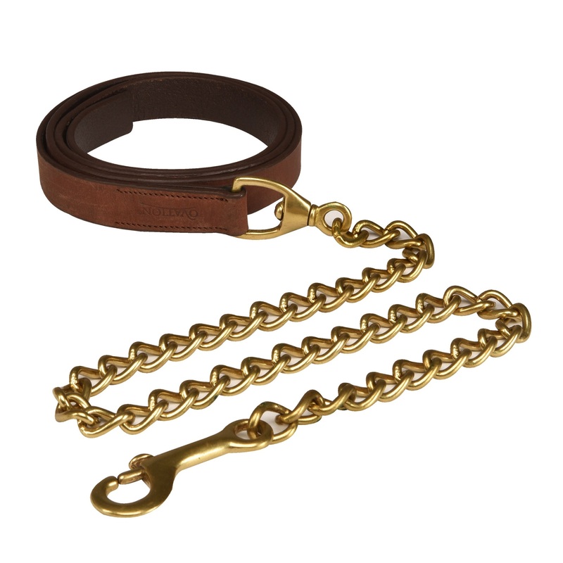 Richtan Lead and Chain – Brown/Brass