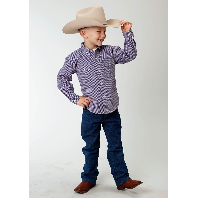 Roper Boys Plum Creek Western Shirt – Purple