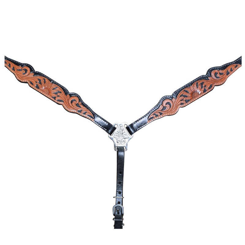 COMFYTACK Western Horse Headstall Breast Collar Tack Genuine American Leather