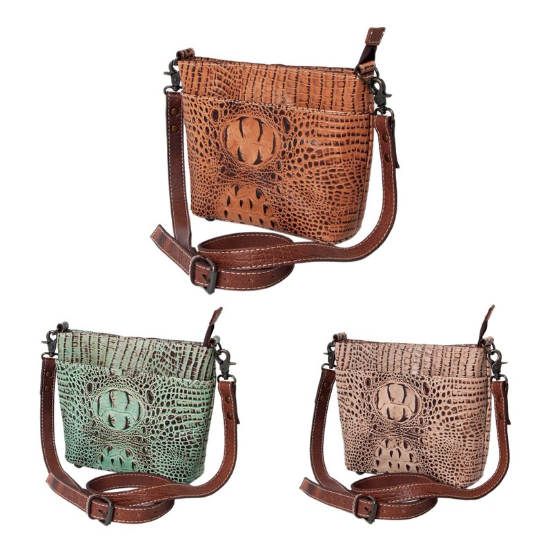 American Darling Cross Body Crocodile Embossed Genuine Leather Western Women Bag Handbag | for Cute Laptop