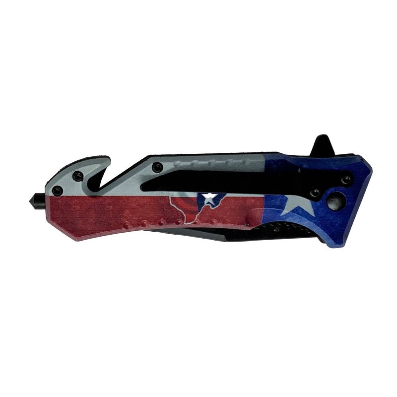 Snake Eye Tactical Rescue Style Spring Assist Knife – Texas