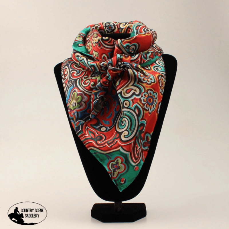 Wild Rag 100% Silk, Bright Floral Multi