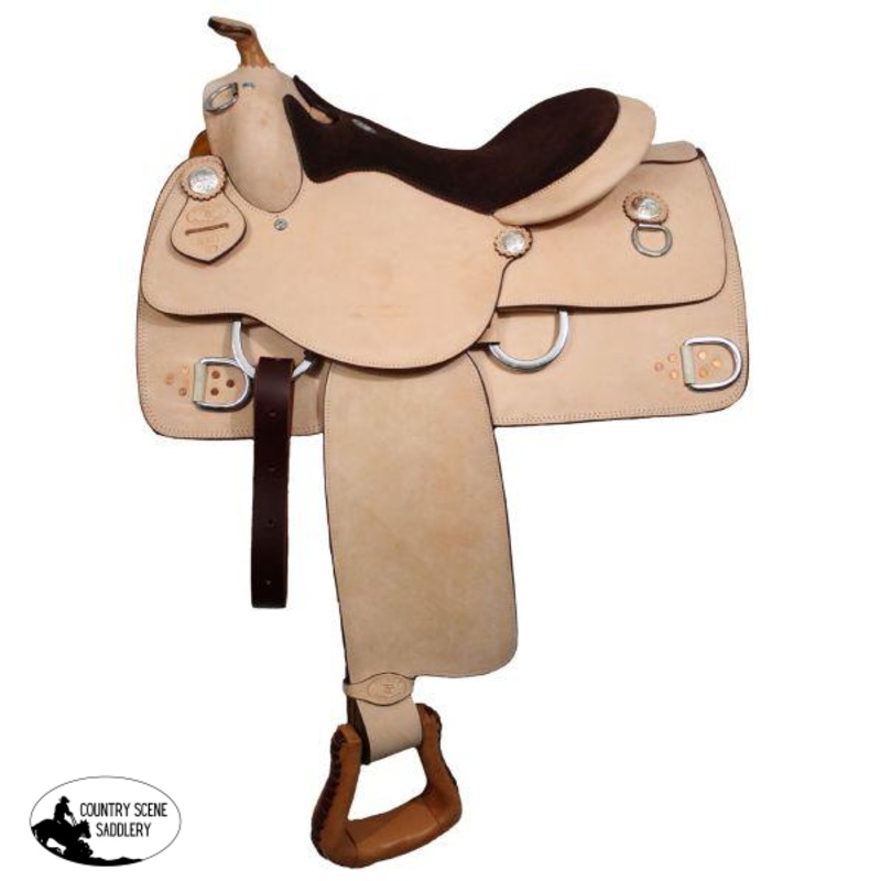 16″ Premium leather Double T training saddle.