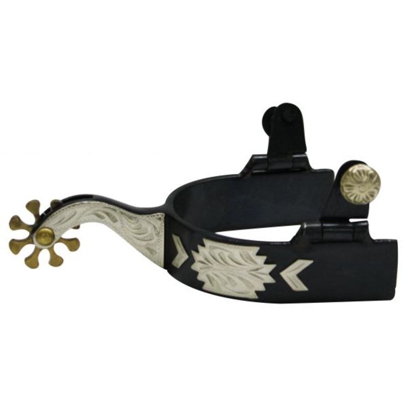 #2573795: Black steel spur with 1″ band and 2