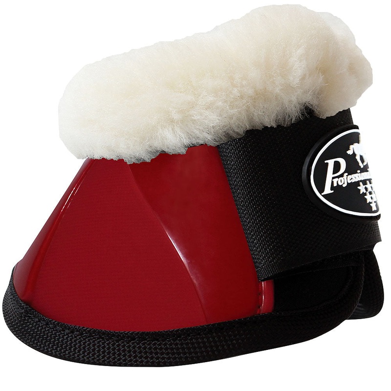 X Lrg Professional Choice Flexible Horse Spartan Fleece Bell  Boots Crimson Red