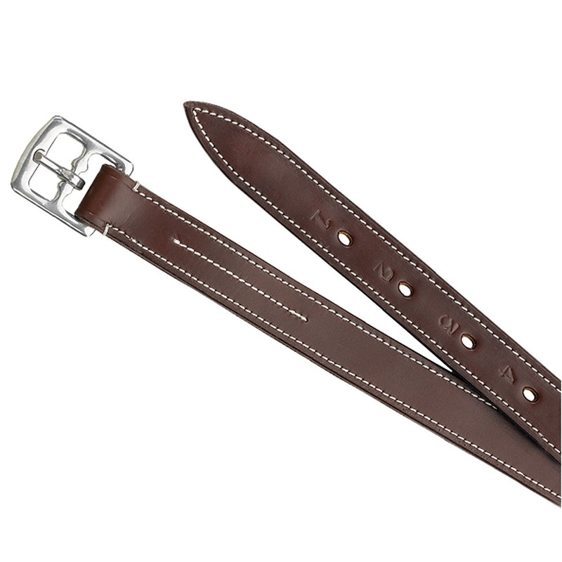 7/8 X 48″ Camelot Child Lined Leather Horse Stirrupss Brown