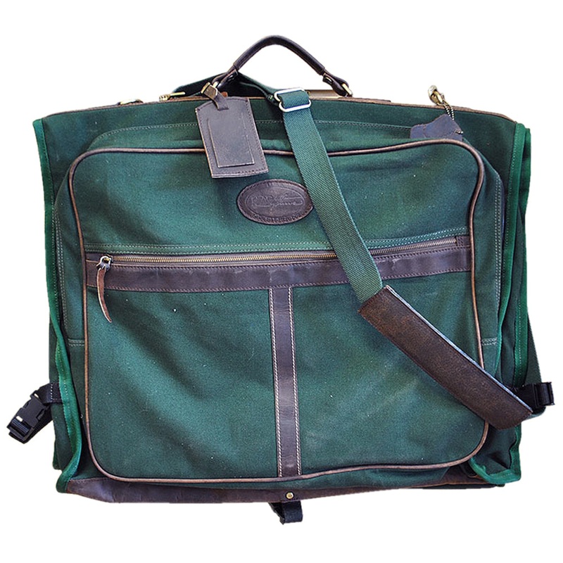 24W x 20H x 8D Garment Bag  Leather Canvas Large