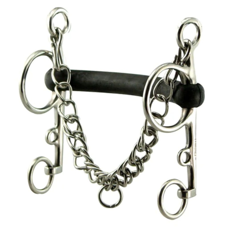 Coronet Hard Rubber Mullen Mouth Pelham 6″ Cheeks