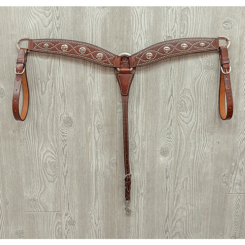 Spotted breast strap w/ ss hardware