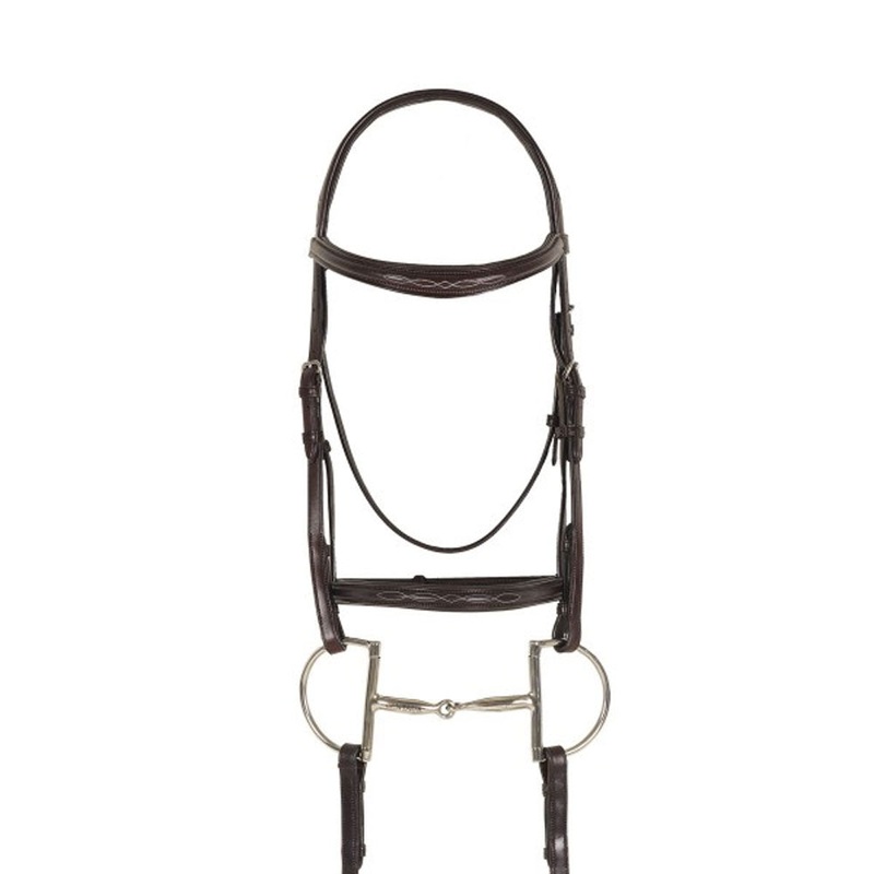 469921 Ovation Breed Fancy Stitched Raised Padded Bridle- Quarter Horse