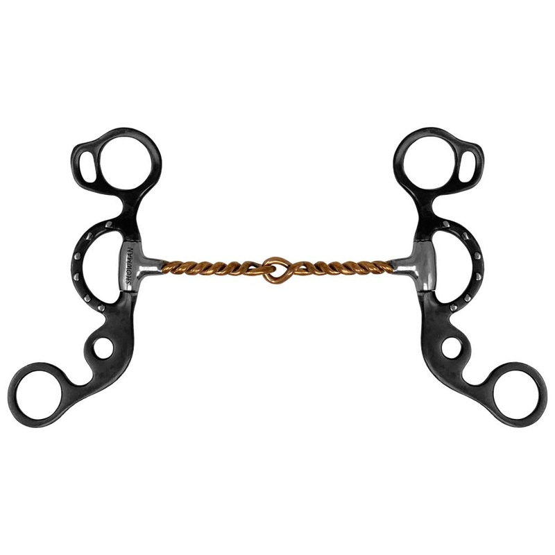 Showman Short Shank Twisted Copper Wire Snaffle Bit