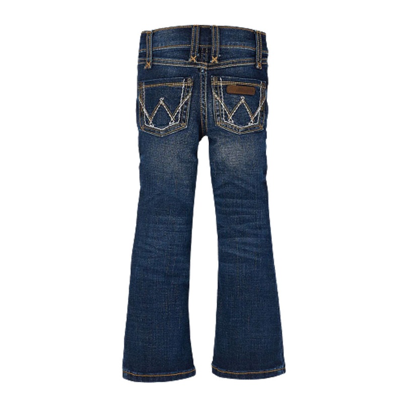 09MWGMS Wrangler Girls Dark Wash Boot Cut Jeans – Medium Blue