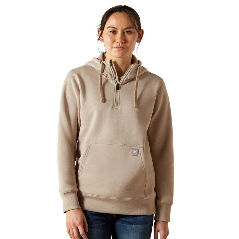 10062653 Ariat Women’s Rebar Skill Set 1/2 Zip Hoodie – String