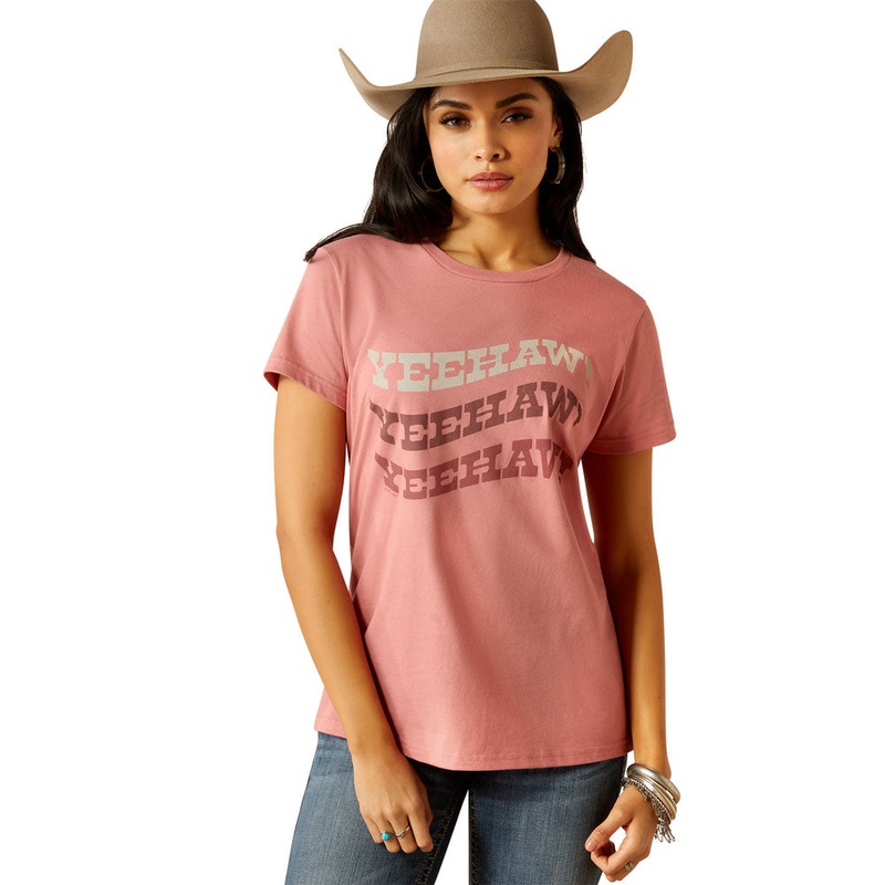 10054033 Ariat Women’s Ariat Rally Call Short Sleeve T-Shirt – Dusty Rose