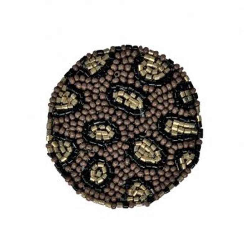 Cheetah print beaded Pop Up Phone Grip with Stand- features a western design, this Pop-Up phone grip o ffers a secure grip so you can text with one hand, snap better photos, and watch videos hands-free
