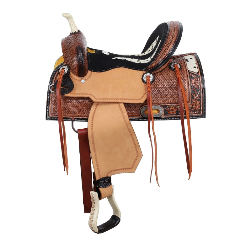 Double T Iris Barrel Style Saddle – 13 Inch