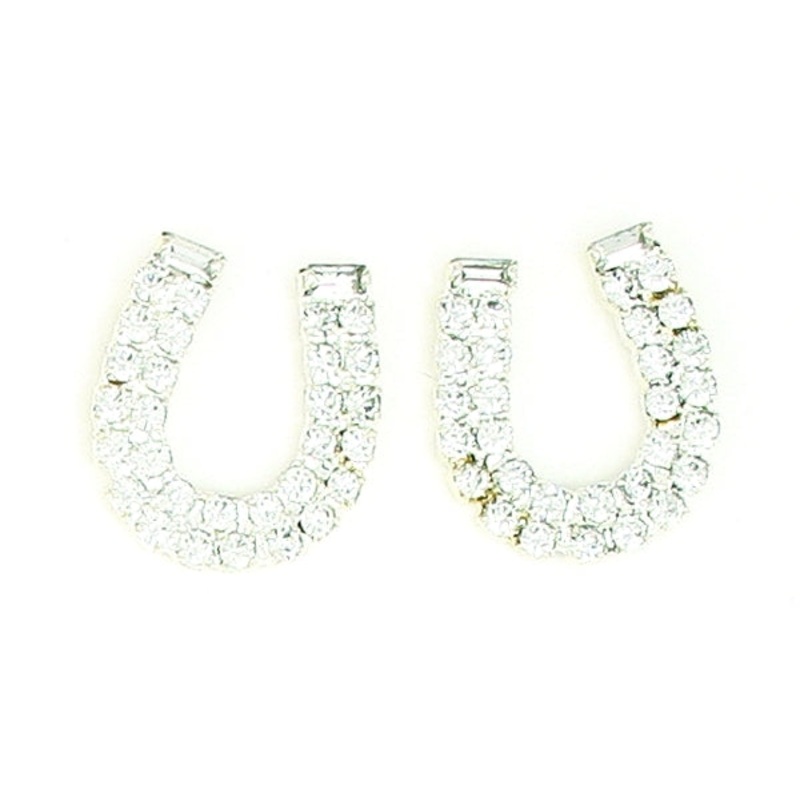 Finishing Touch Horseshoe with Stones Earrings