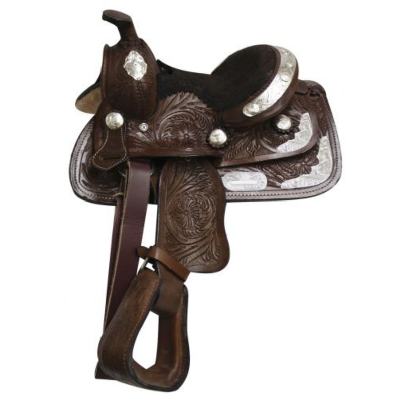 8″ FULLY TOOLED DOUBLE T PONY / YOUTH SHOW SADDLE